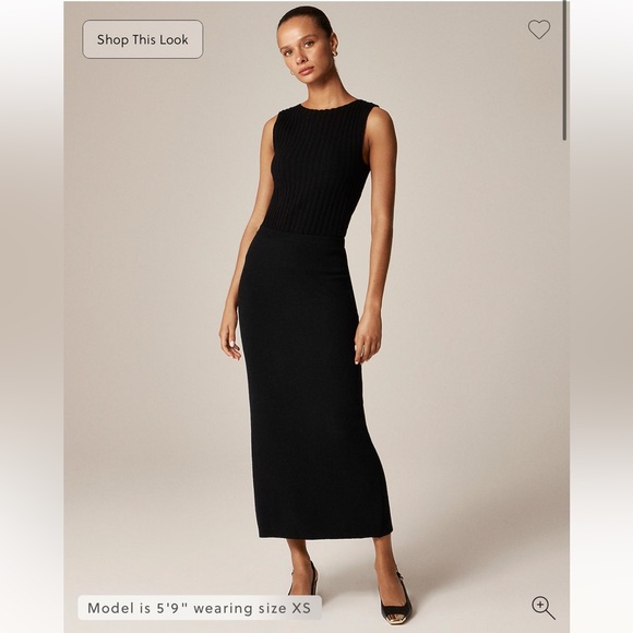 J.Crew Sweater midi skirt in double-faced merino wool blend
